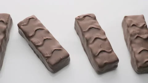 Tracking Shot of Delicious Chocolate Bars Stock Footage 202010860