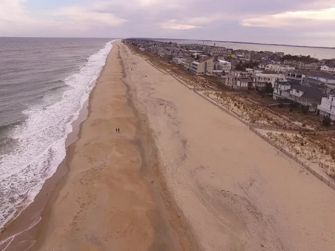 Tracking shot of drone over coastline Stock Footage 82574684
