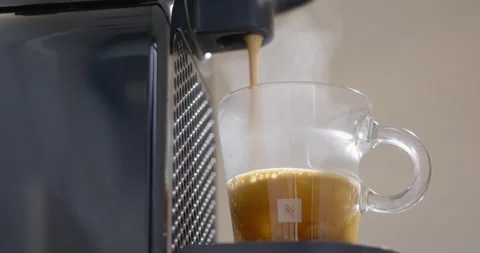 Tracking shot espresso coffee maker Stock Footage 151425913