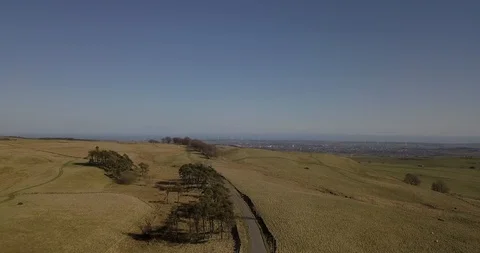 Tracking shot of flight along typical Scottish country road Vídeo Stock 88783159