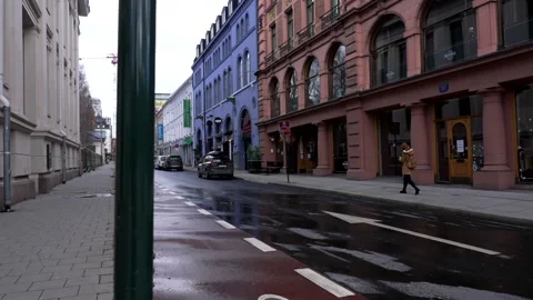 Tracking shot with focus change of person walking alone 4k 120 fps slow motion Stock Footage 150710647