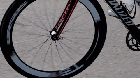 Tracking shot of a group of cyclists on country road. 動画素材 142877542