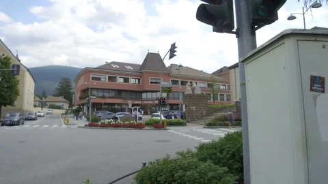 Tracking shot Michael Pacher event room,Brunico Dolomiti Stock Footage 79674914