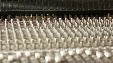 Tracking shot of mix table Stock Footage 21610253