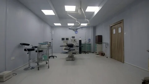 Tracking shot of operation theater Stock Footage 92485833