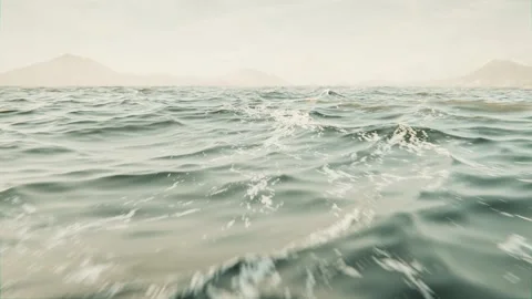 Tracking shot or flight over water, ocean or sea Stock-Footage 167835356