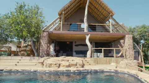 Tracking shot over a dining table at sunset Stock Footage 135135208