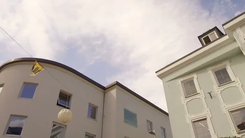 Tracking shot palace, lienz Stock Footage 79655266