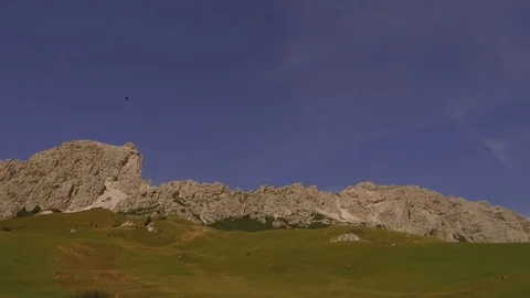 Tracking shot Passo Gardena, Alta Badia Stock Footage 79894847