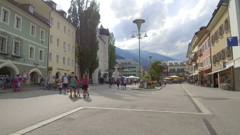 Tracking shot, pedestrian zone, Lienz Stock Footage 79656519