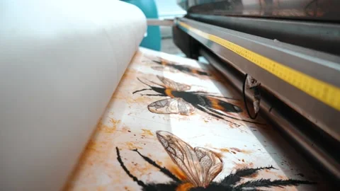 Tracking shot of printed design Stock Footage 135160825