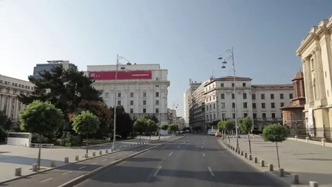 Tracking shot in Revolution Square, Bucharest (II) Stock Footage 69197027