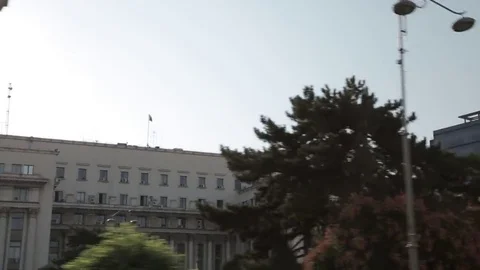 Tracking shot in Revolution Square, Bucharest Stock Footage 69202990