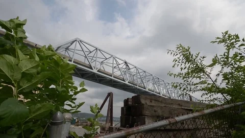 Tracking shot of Rochester Monaca Bridge Stock Footage 71146035