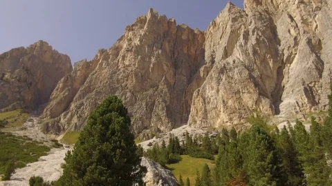 Tracking shot, from rock to Forcelles Stock Footage 79885168
