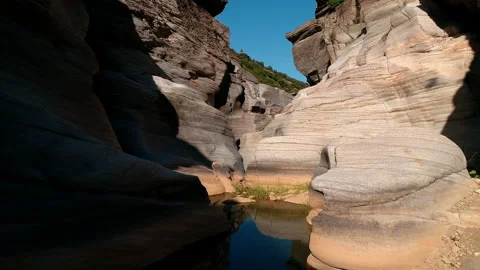 Tracking Shot of Rock Formation in a Valley Stock-Footage 166727490