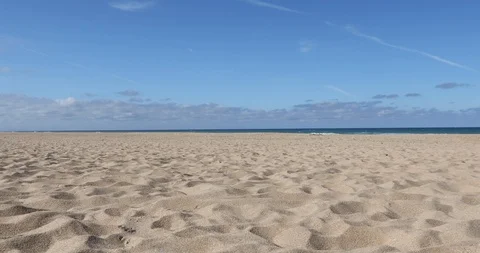 Tracking shot on sand of beach Stock Footage 91071062