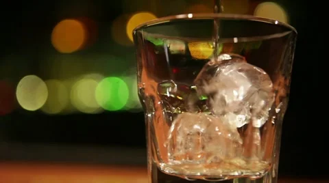 Tracking shot of serving whiskey Stock Footage 20659873
