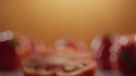 TRACKING SHOT ON A SLICE OF TOMATO Stock Footage 132784322