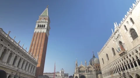 Tracking shot - St. Mark's Square, Venice - Piazza San Marco -  4k Stock Footage 103199499