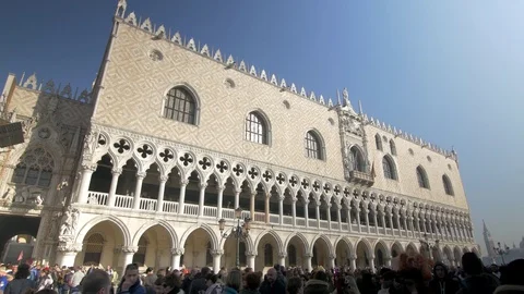 Tracking shot -  St. Mark's Square, Venice during carnival -  4k Stock Footage 103199677