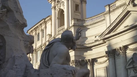 Tracking Shot Statue-Church Stock Footage 85264716