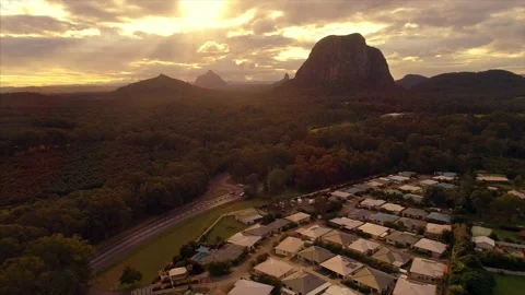 Tracking shot of Steve Irwin way at dusk. Stock Footage 180528585