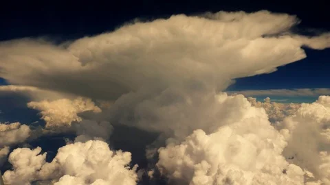 Tracking shot storm cloud Stock Footage