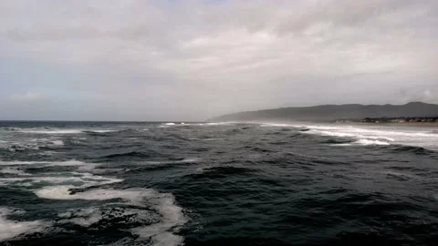 Tracking Shot with Surf at Coast Video stock 145038487