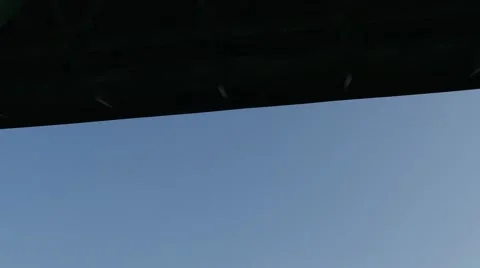 Tracking shot through Budapest bridge on river Danube Stock Footage 43105866