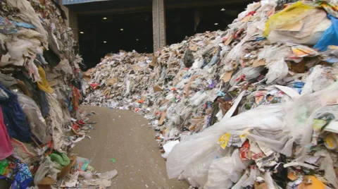 TRACKING SHOT THROUGH RECYCLABLES Stock Footage 6530193