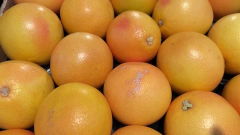 Tracking shot top view on grapefruits Stock Footage 312960555