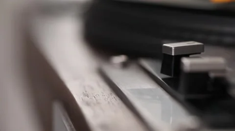 Tracking shot of turntable operation Stock Footage 46492637