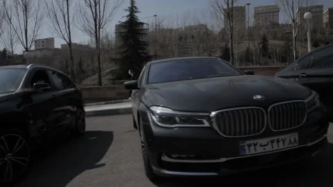 A tracking shot of various models bmw &amp; Porsche 動画素材 145452460