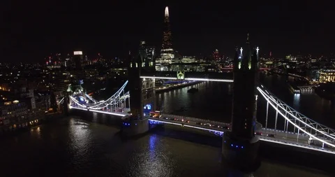 Tracking Skyline Tower Bridge The Shard Stock Footage 115173843