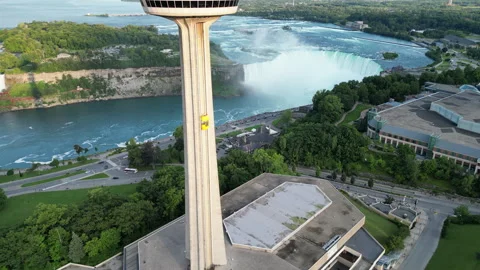 Tracking Skylon Tower Niagara Falls Stock Footage 246548929