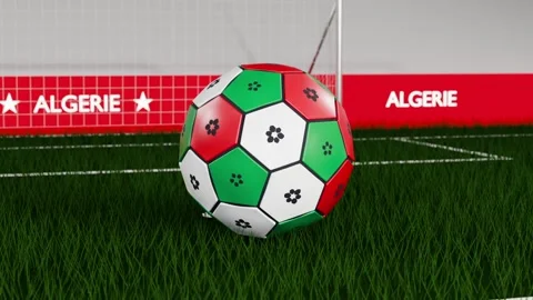Tracking soccer ball spinning then bouncing over white field line onto turf, Stock Footage 333286115
