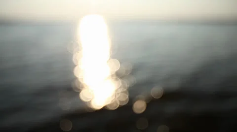 Tracking sun rays on lake Stock Footage 24653593