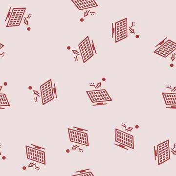 Tracking system solar panel glyph seamless pattern Ilustración de archivo