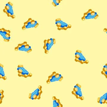 Tracking system solar panel isometric icon seamless pattern Ilustración de archivo