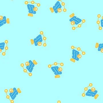 Tracking system solar panel vector seamless pattern Stock Illustration