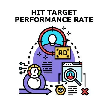 Tracking target audience performance and analytics Illustrazione stock