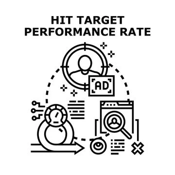 Tracking target audience performance and analytics Stock Illustration