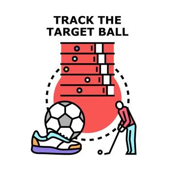 Tracking target ball and goal score progress Ilustración de archivo