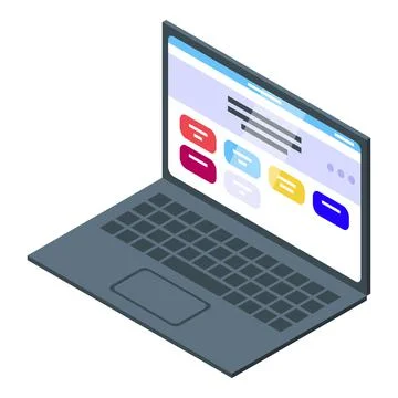 Tracking task icon, isometric style Illustrazione stock