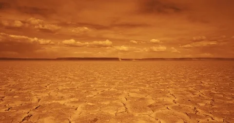 Tracking Time Lapse across apocalyptic desert playa wasteland 動画素材 77021262