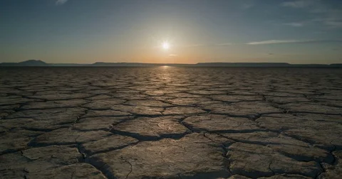 Tracking Time Lapse Desert Playa Dawn in vivid HDR Sunrise Stock-Footage 76549229