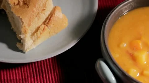 Tracking Vegetable Soup Stock Footage 11986102