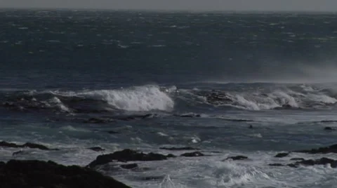 Tracking as a wave comes into shore Stock Footage 8680653