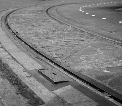 Tracks bend Stock Photos
